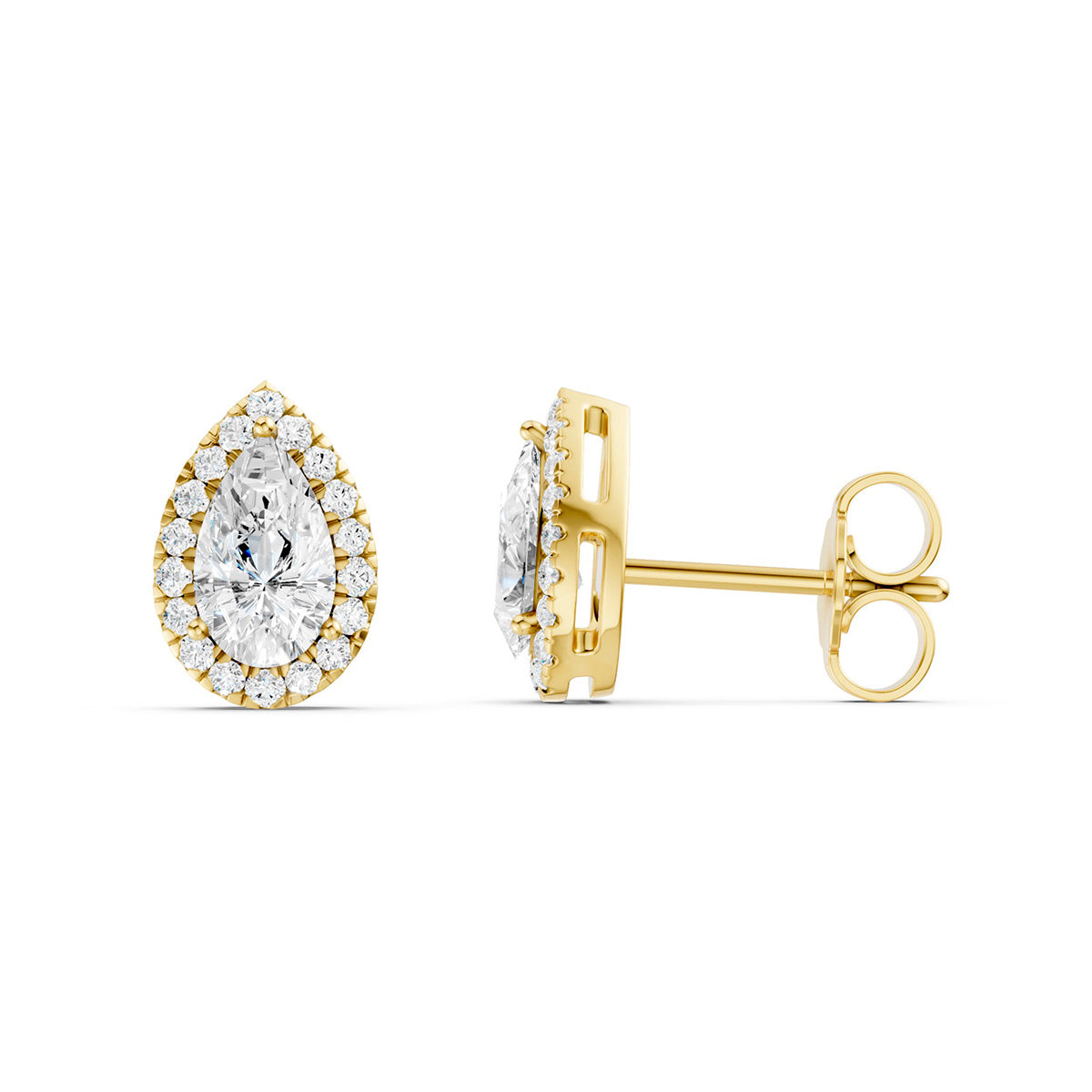 Midem Amsterdam timanttikorvakorut 1,00ct keltakulta