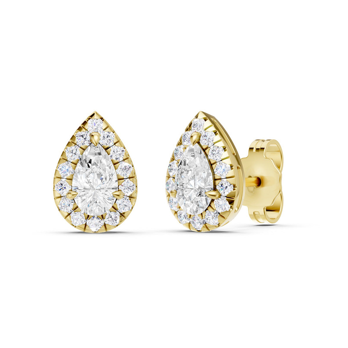 Midem Amsterdam timanttikorvakorut 0,75ct keltakulta
