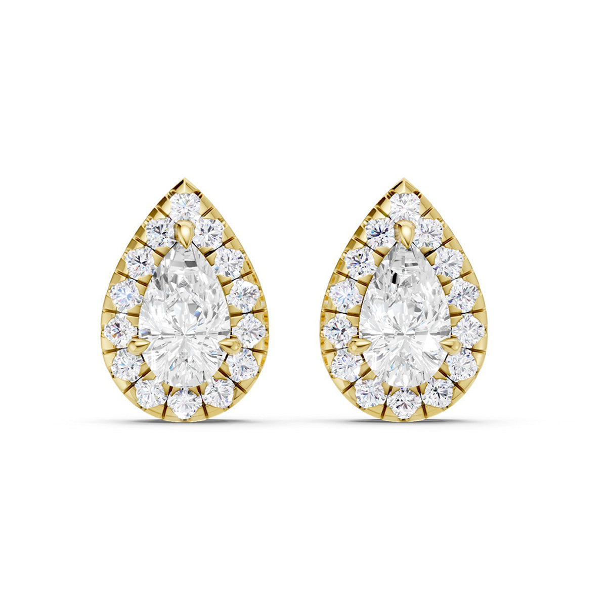 Midem Amsterdam timanttikorvakorut 0,75ct keltakulta