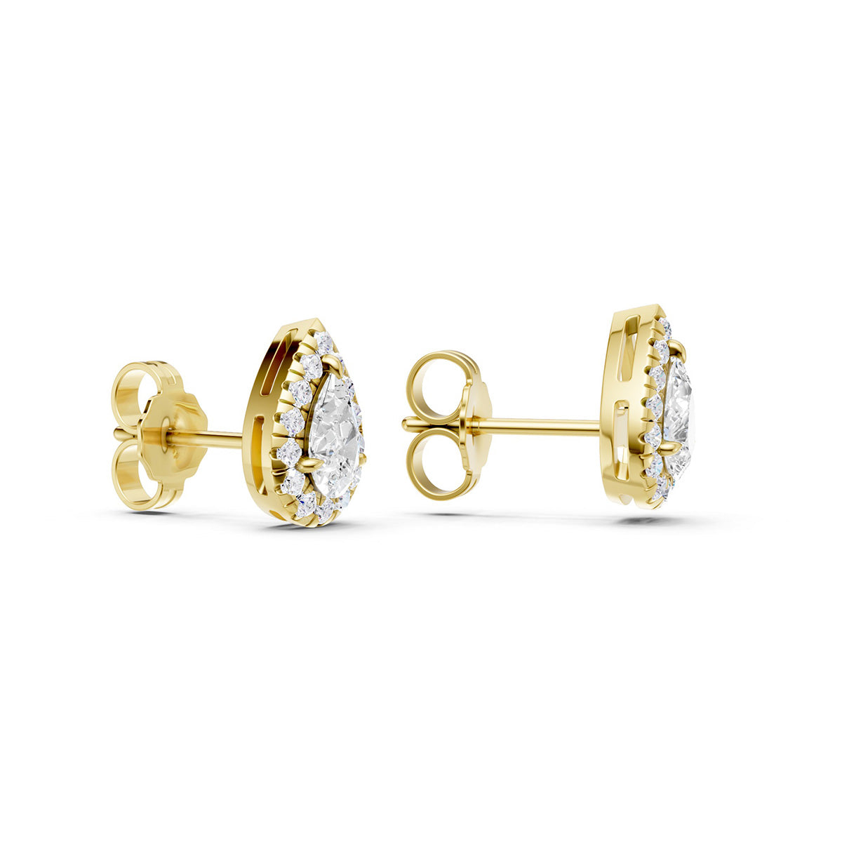 Midem Amsterdam timanttikorvakorut 0,75ct keltakulta
