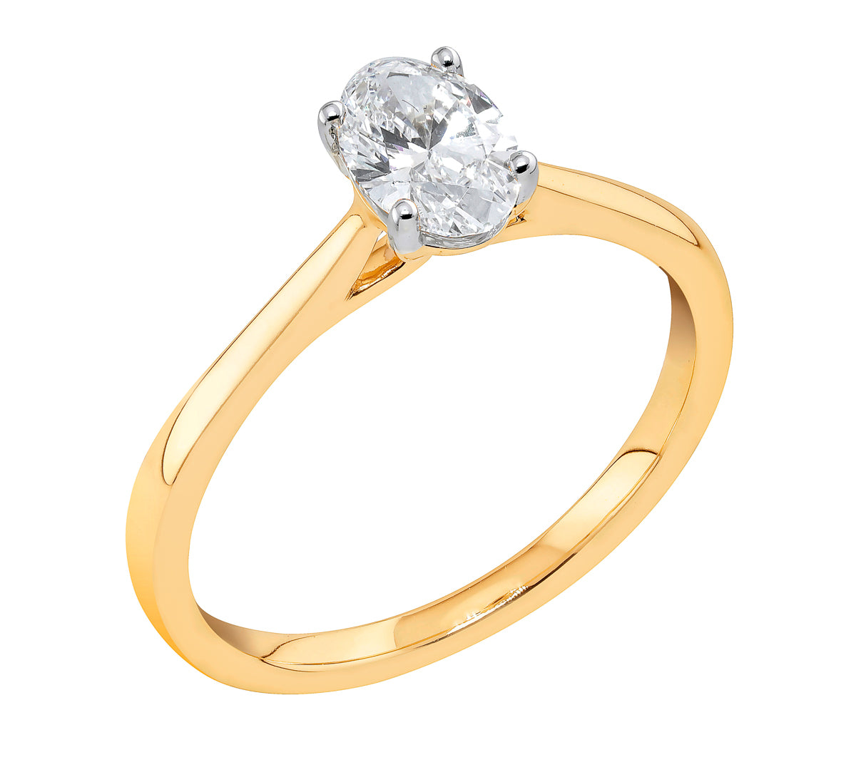 Midem Copenhagen yksikivinen timanttisormus 0,75ct keltakulta
