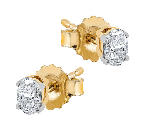 Midem Copenhagen timanttikorvakorut 0,25ct keltakulta