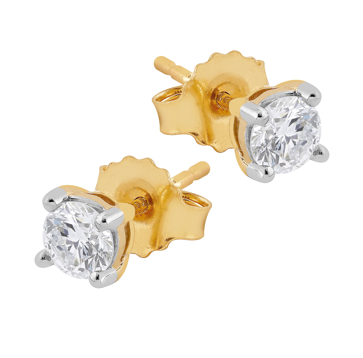 Midem Helsinki timanttikorvakorut 0,50ct keltakulta