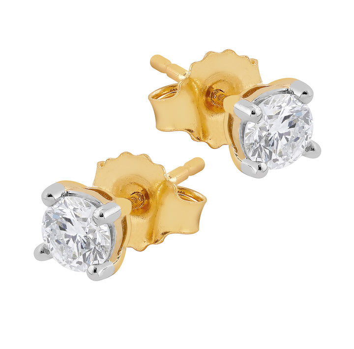 Midem Helsinki timanttikorvakorut 0,50ct keltakulta