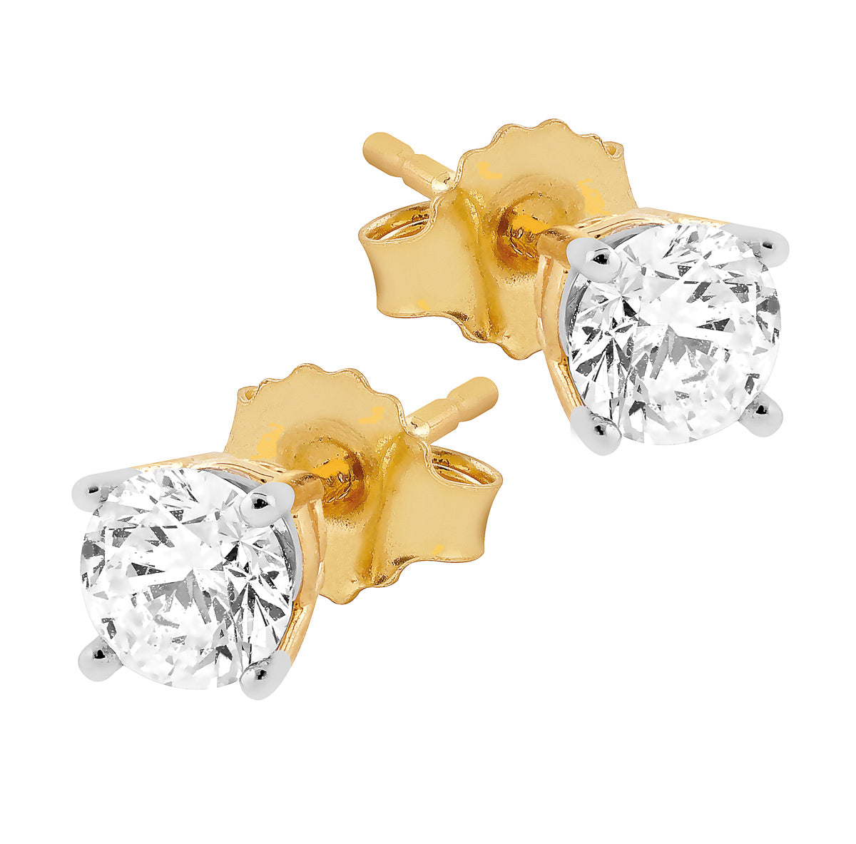 Midem Helsinki timanttikorvakorut 0,75ct keltakulta