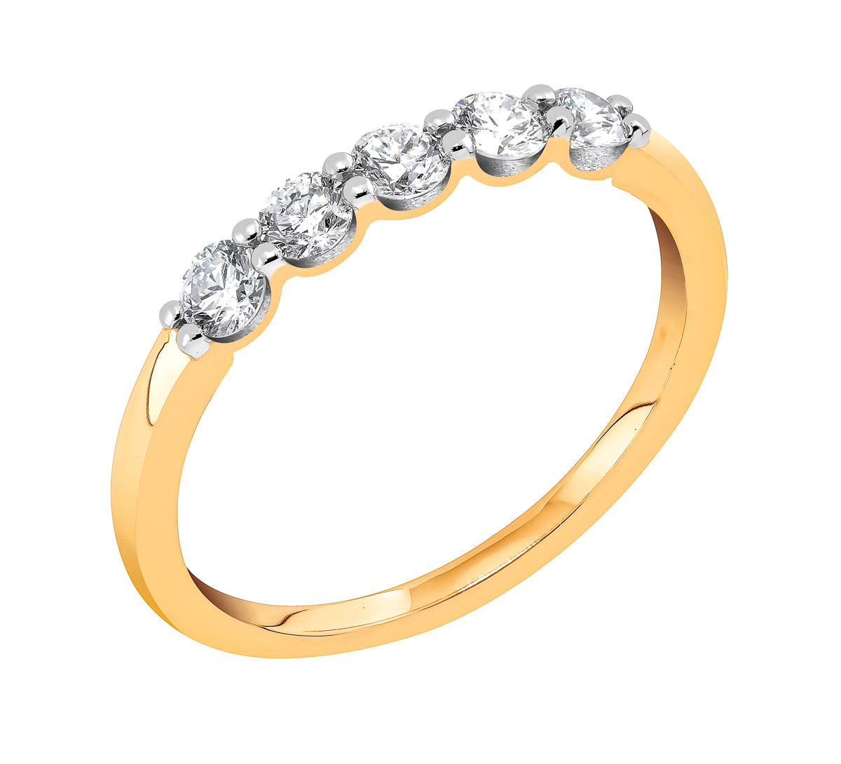 Midem London rivitimanttisormus 0,50ct keltakulta
