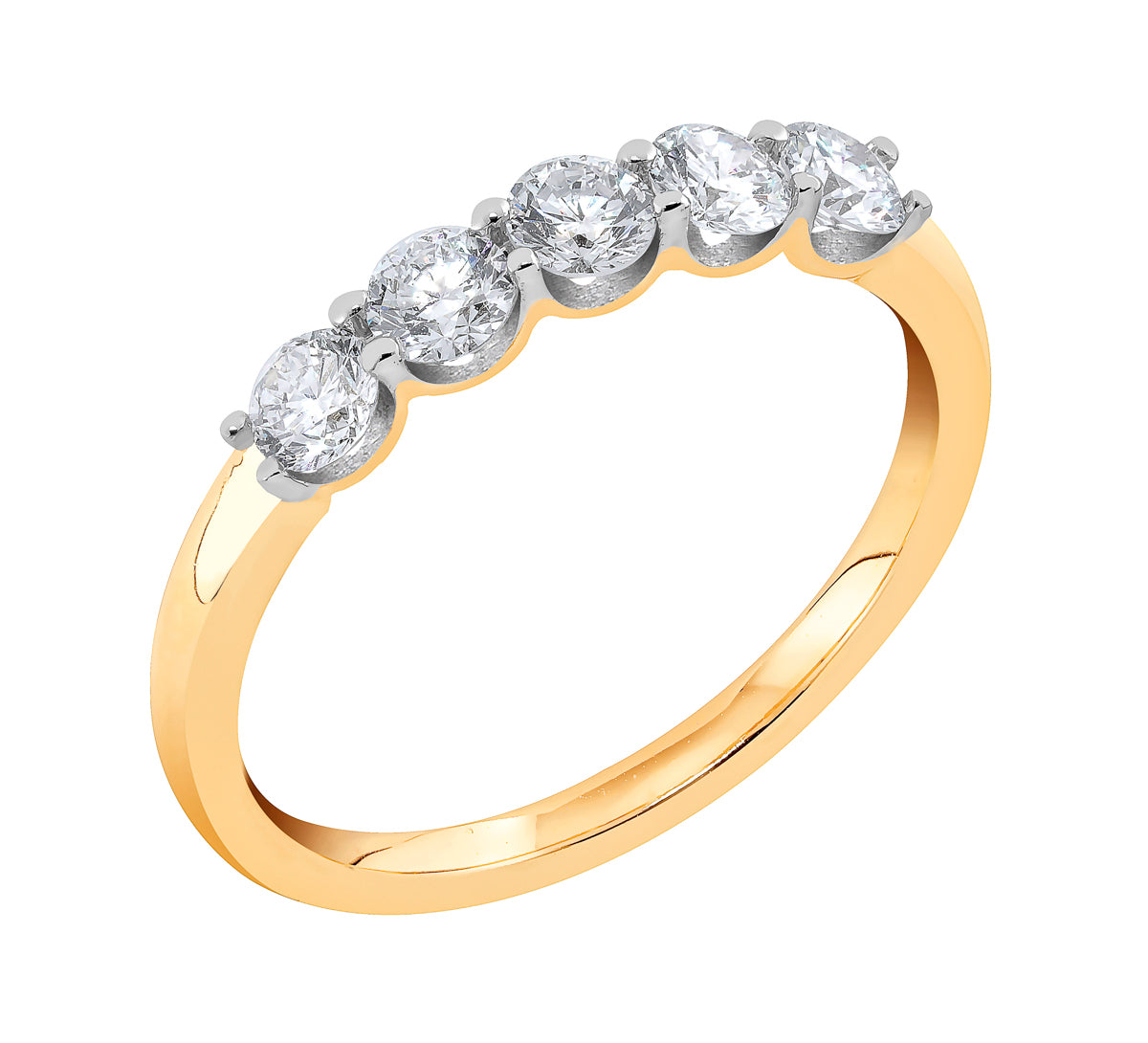 Midem London rivitimanttisormus 0,75ct keltakulta