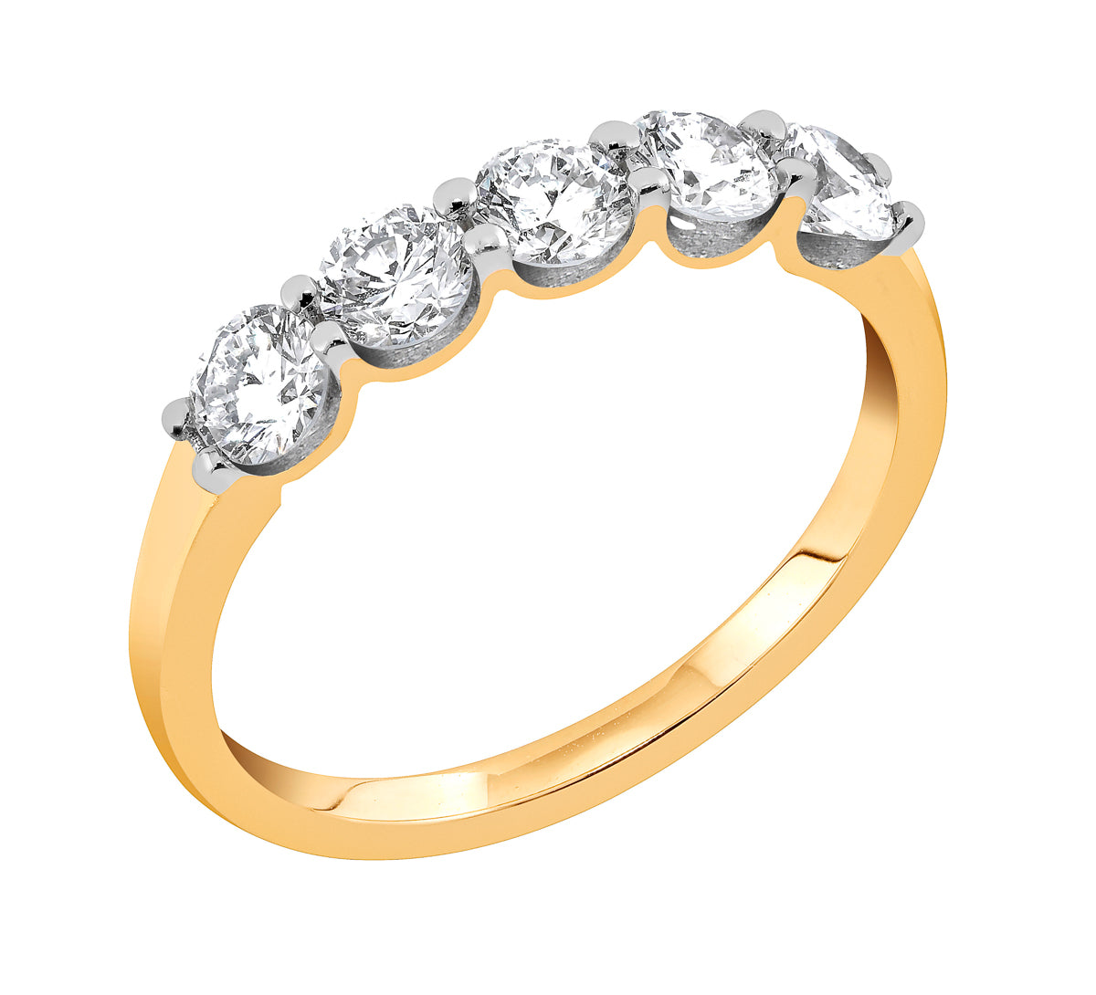 Midem London rivitimanttisormus 1,00ct keltakulta