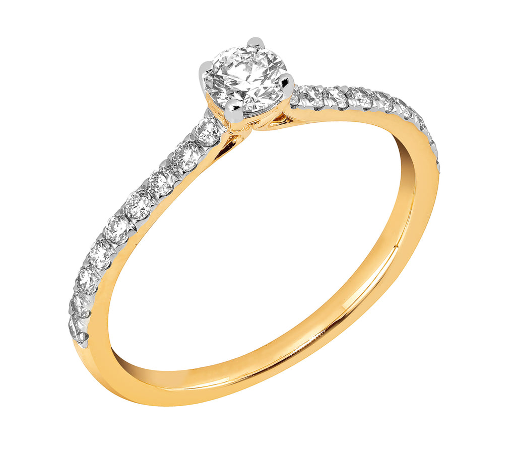 Midem Milan timanttisormus 0,50ct keltakulta
