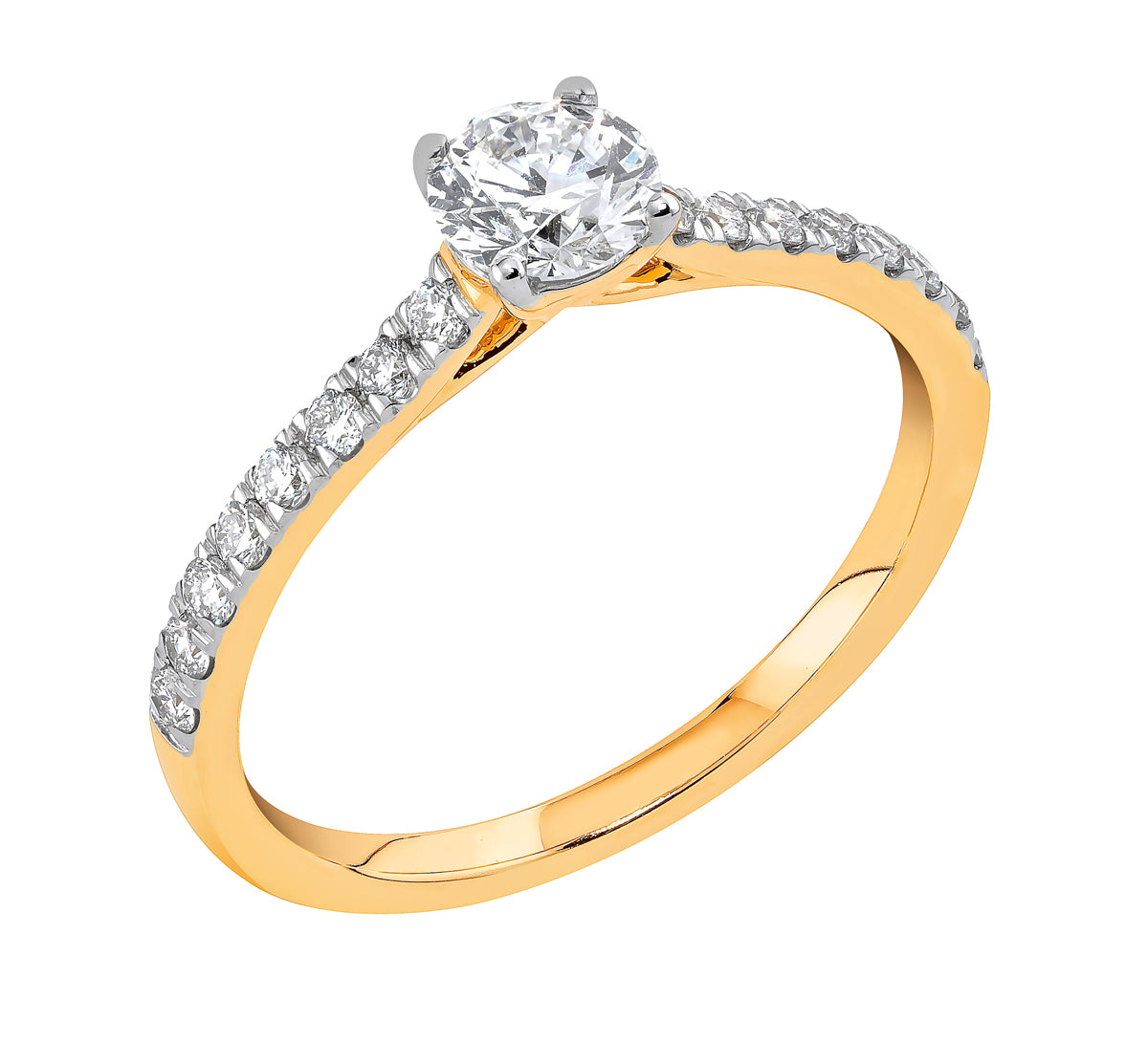 Midem Milan timanttisormus 0,75ct keltakulta