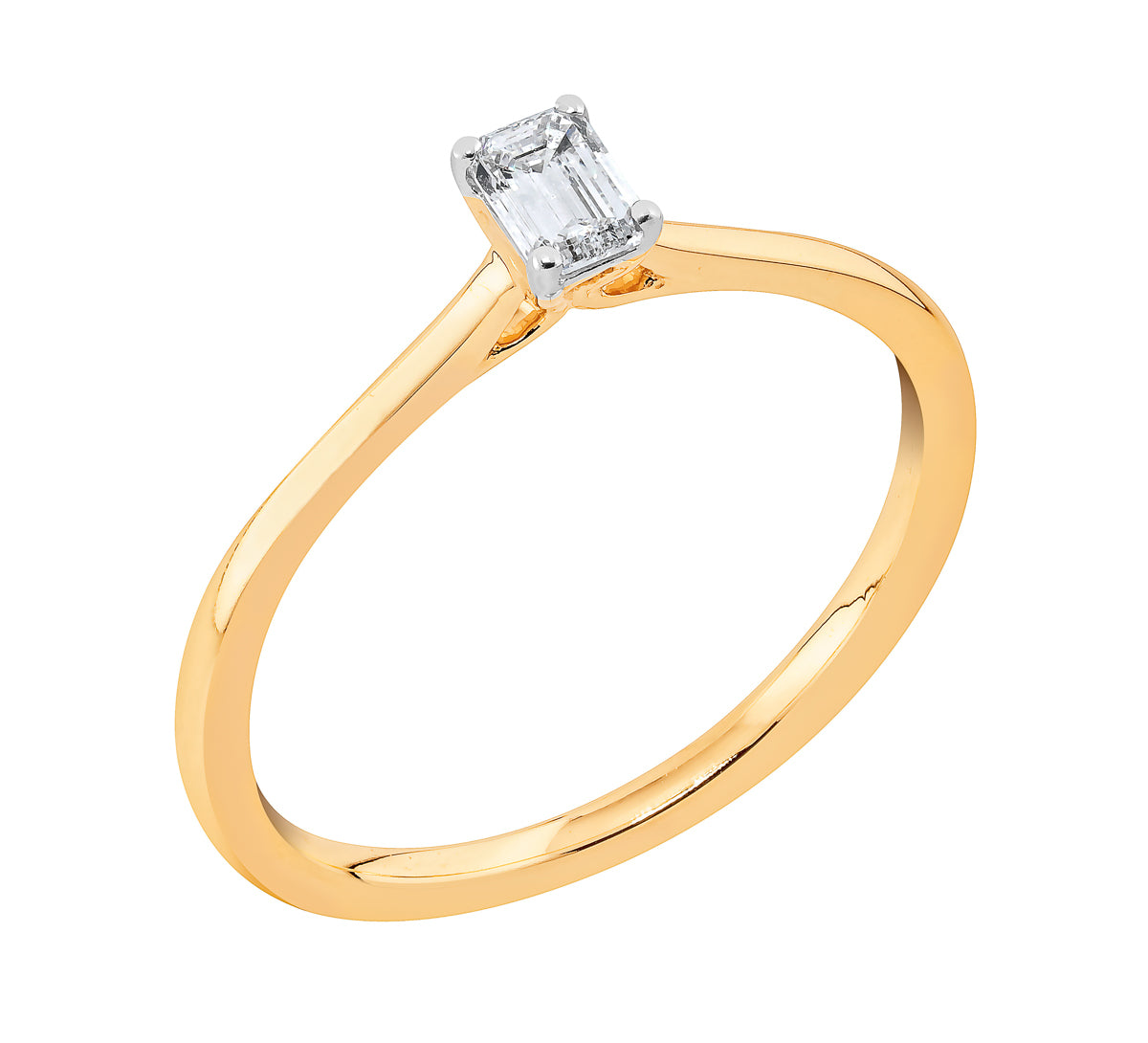 Midem Stockholm yksikivinen timanttisormus 0,25ct keltakulta