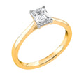 Midem Stockholm yksikivinen timanttisormus 0,75ct keltakulta