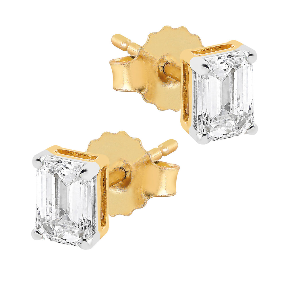 Midem Stockholm timanttikorvakorut 0,75ct keltakulta