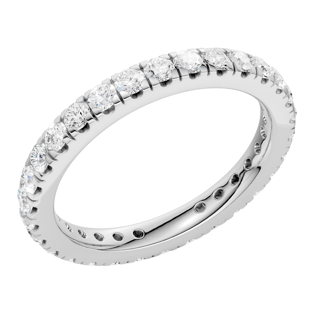 Midem Berlin rivitimanttisormus 0,65ct valkokulta