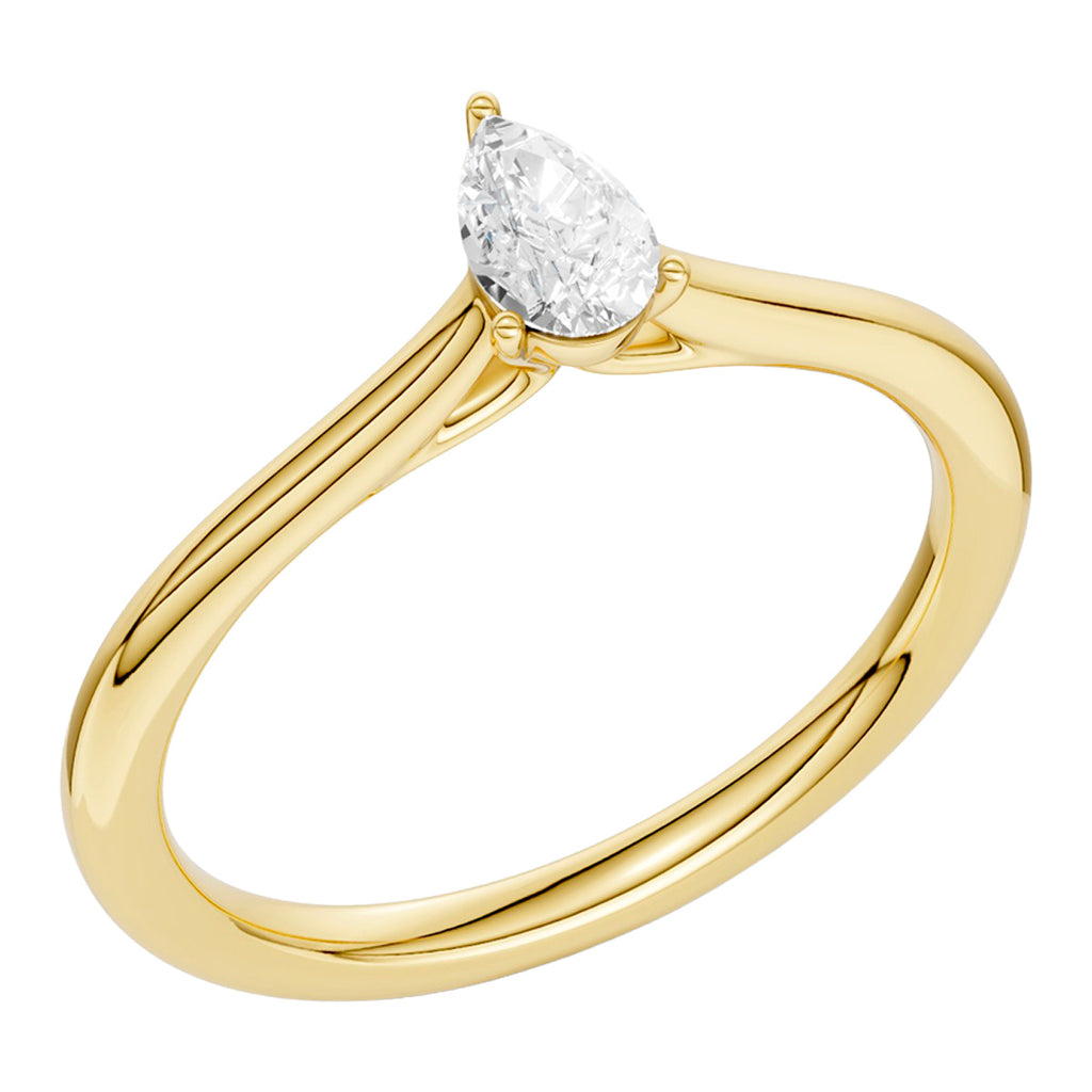 Midem Oslo yksikivinen timanttisormus 0,25ct keltakulta