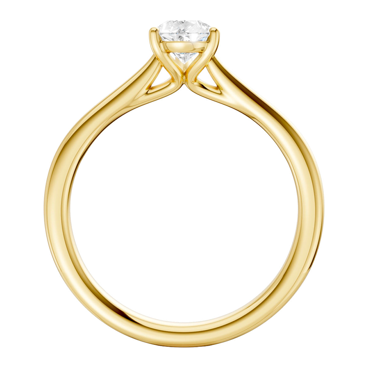 Midem Oslo yksikivinen timanttisormus 0,75ct keltakulta