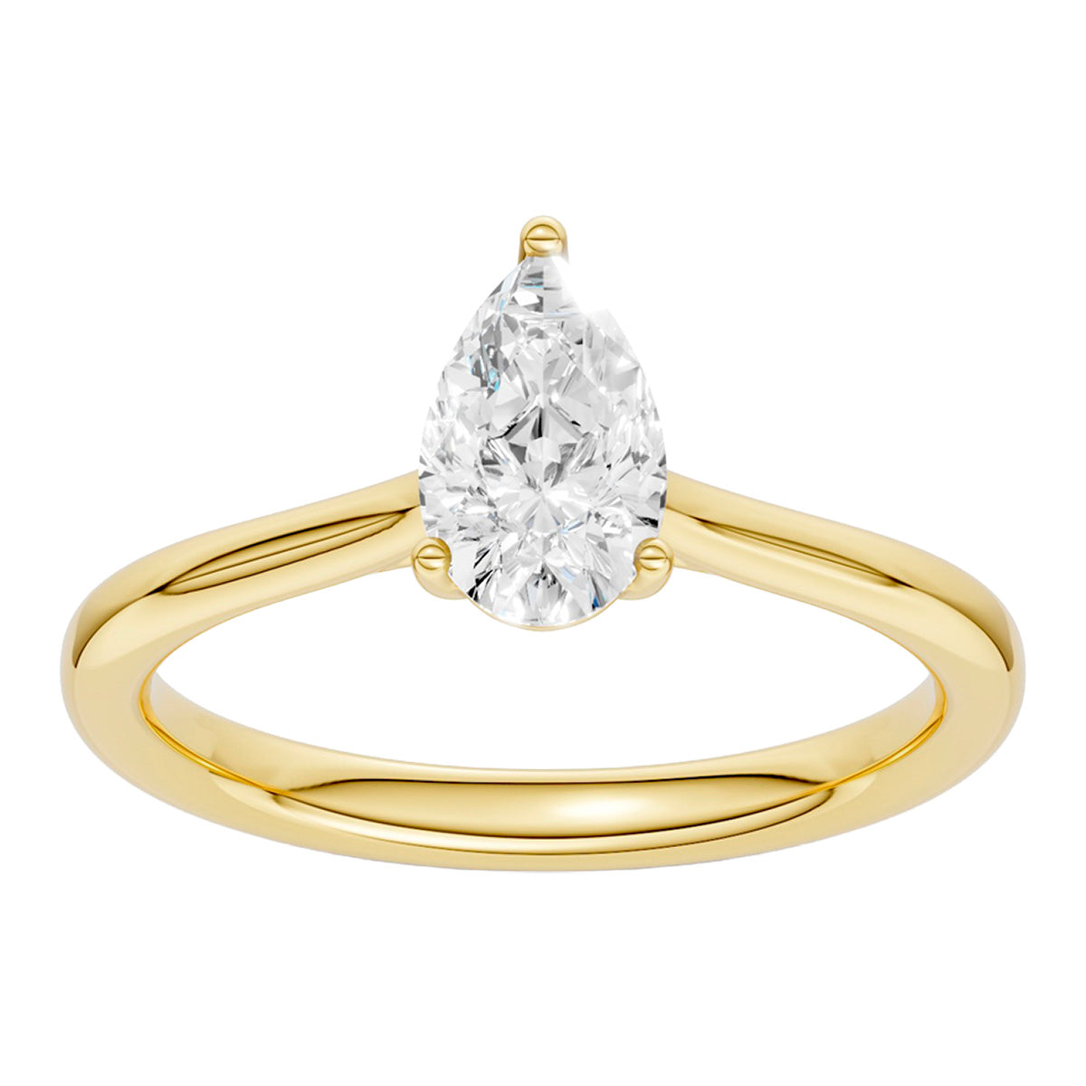 Midem Oslo yksikivinen timanttisormus 0,75ct keltakulta