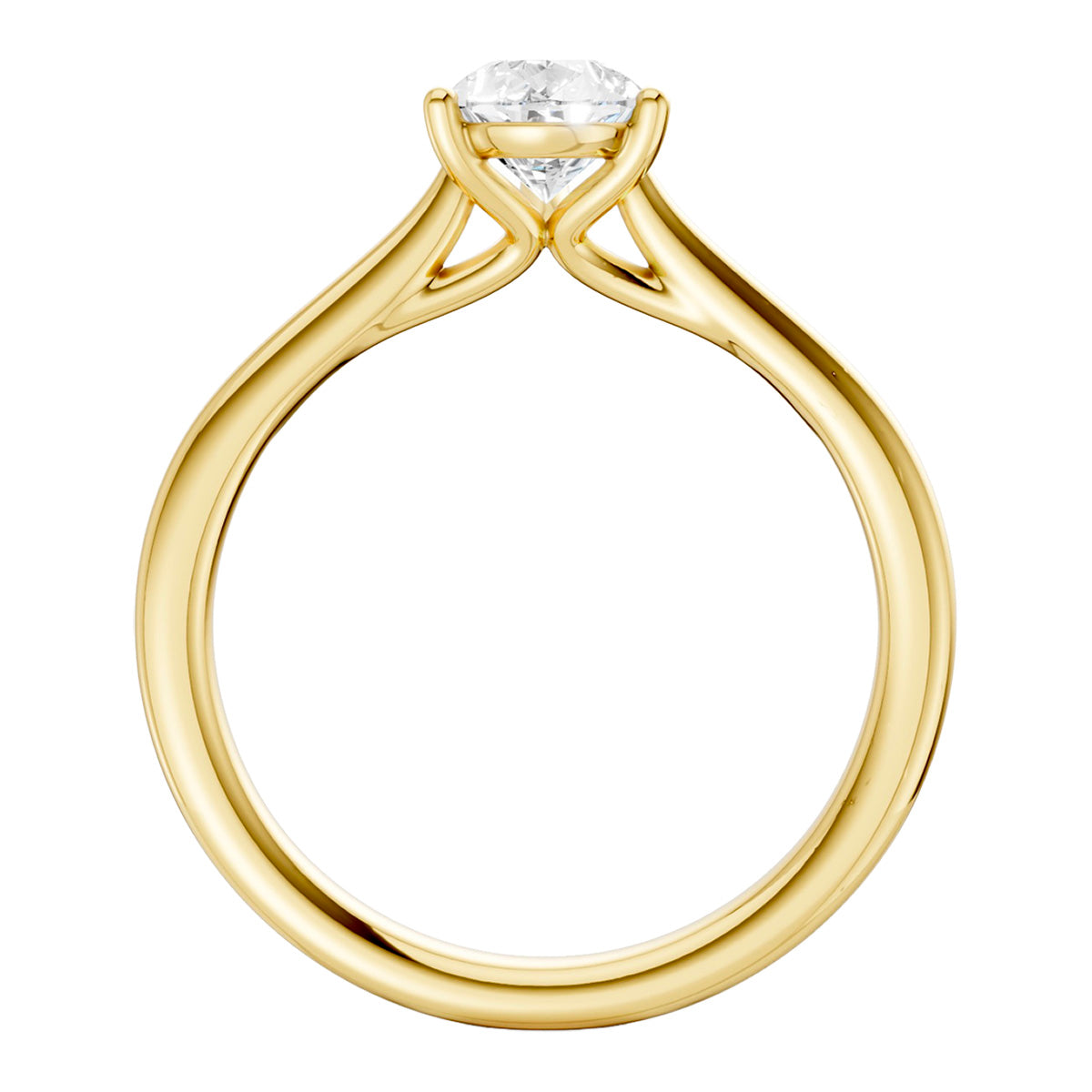 Midem Oslo yksikivinen timanttisormus 1,00ct keltakulta