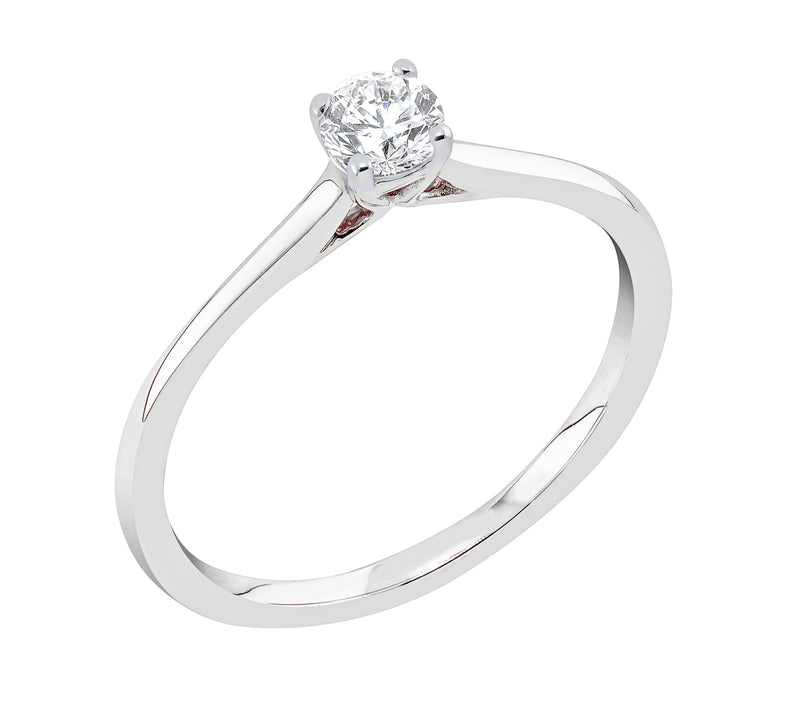 Midem Helsinki yksikivinen timanttisormus 0,25ct valkokulta