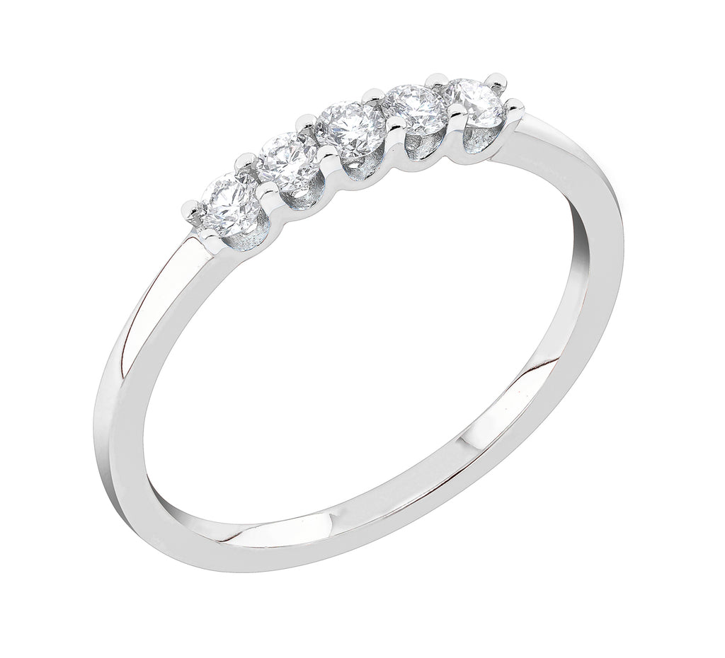 Midem London rivitimanttisormus 0,25ct valkokulta