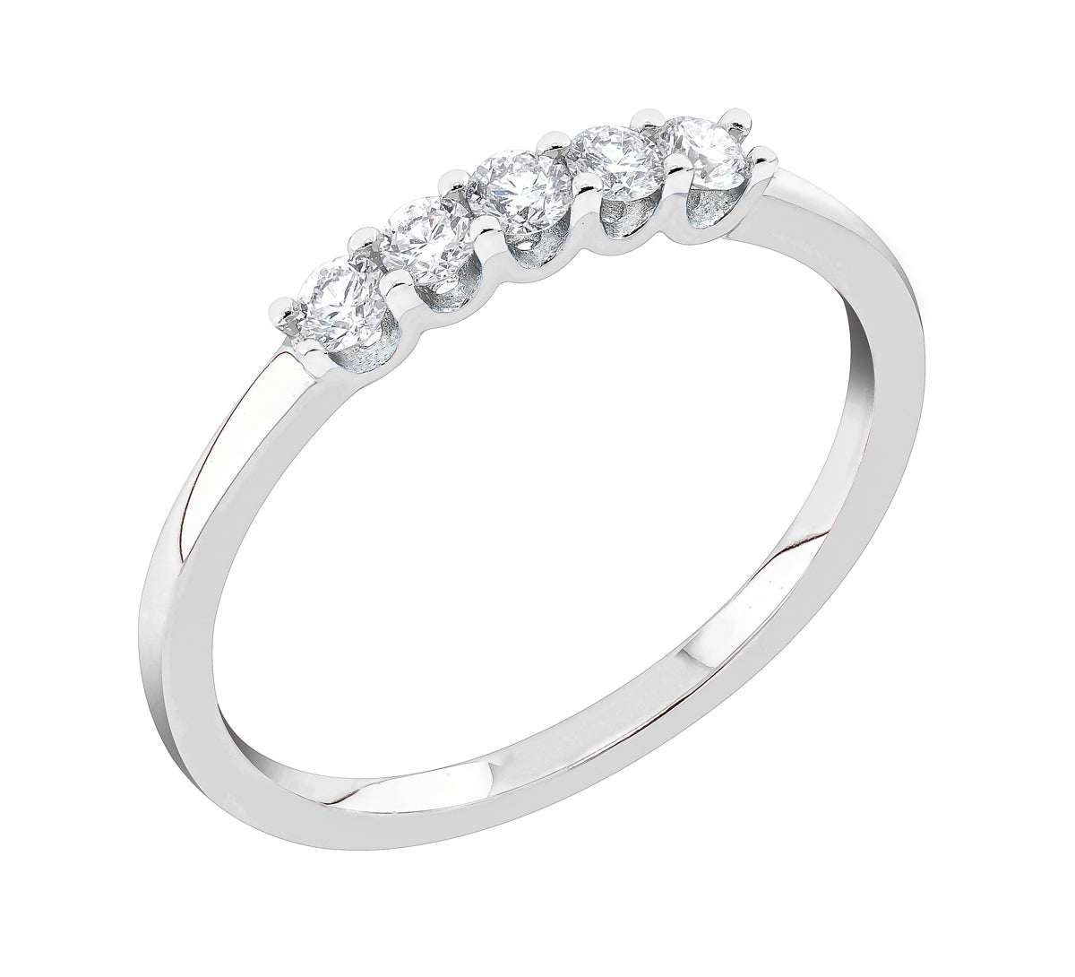 Midem London rivitimanttisormus 0,25ct valkokulta