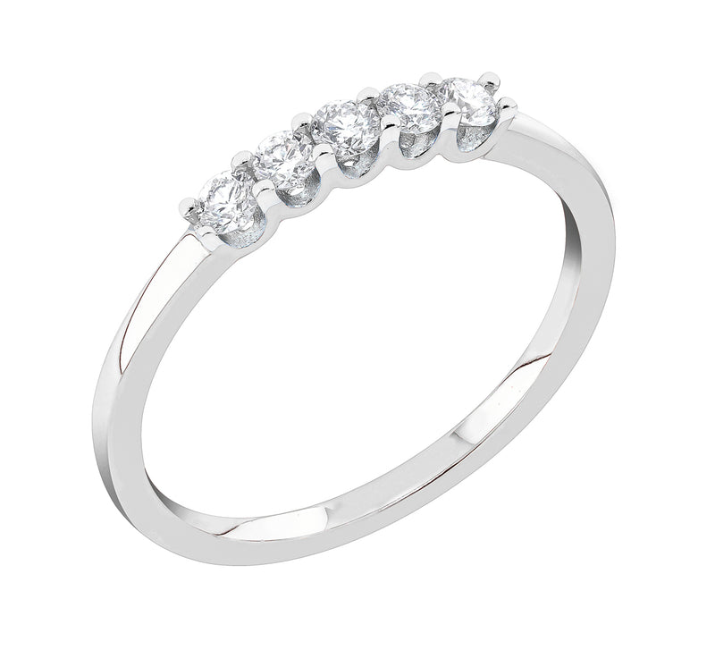 Midem London rivitimanttisormus 0,25ct valkokulta