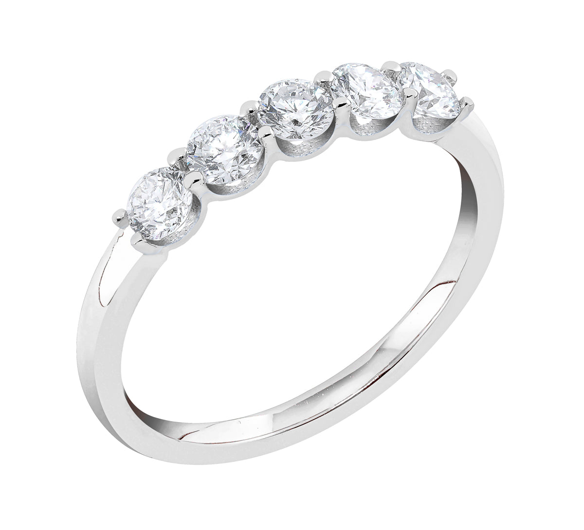 Midem London rivitimanttisormus 0,75ct valkokulta