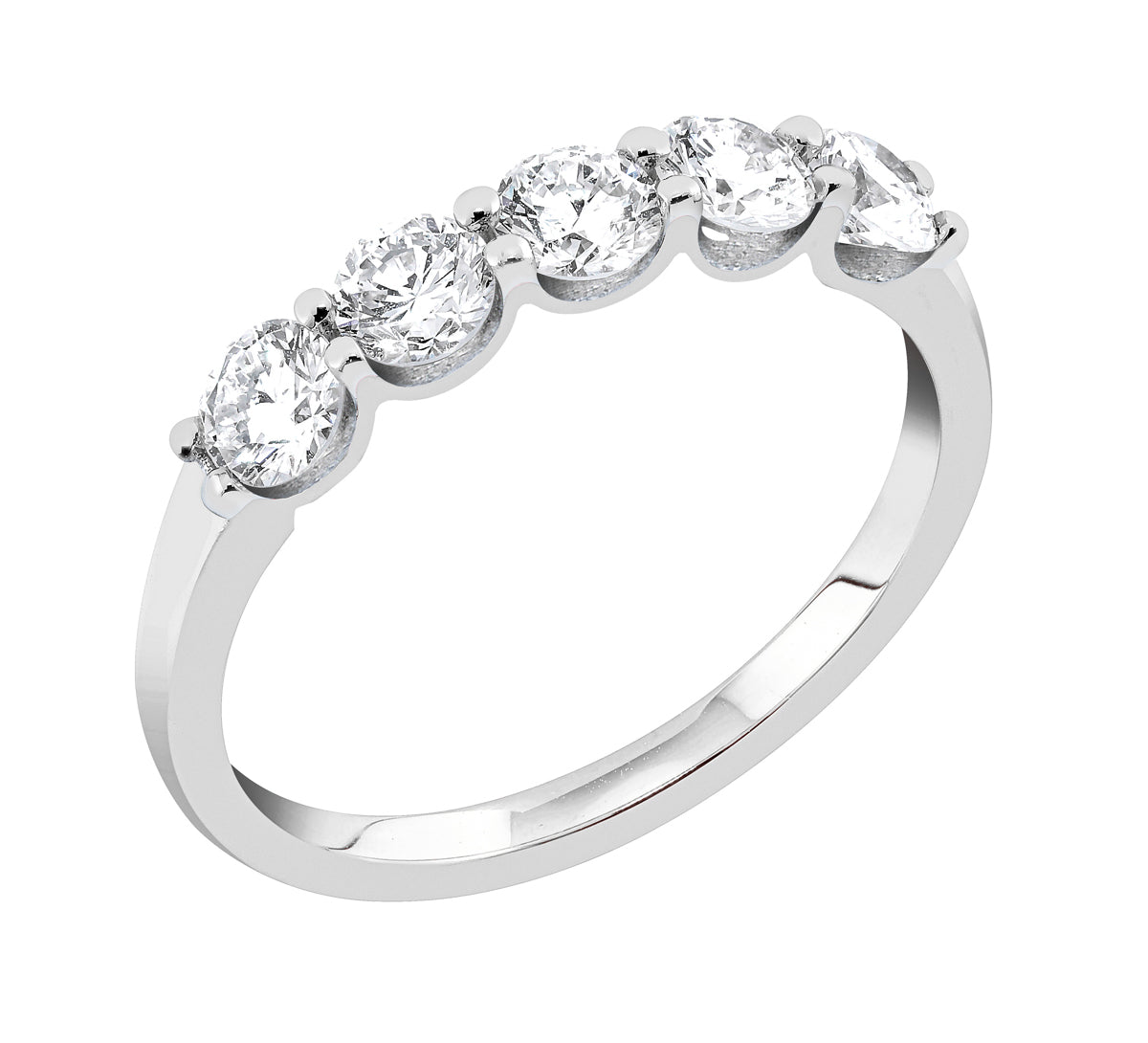 Midem London rivitimanttisormus 1,00ct valkokulta