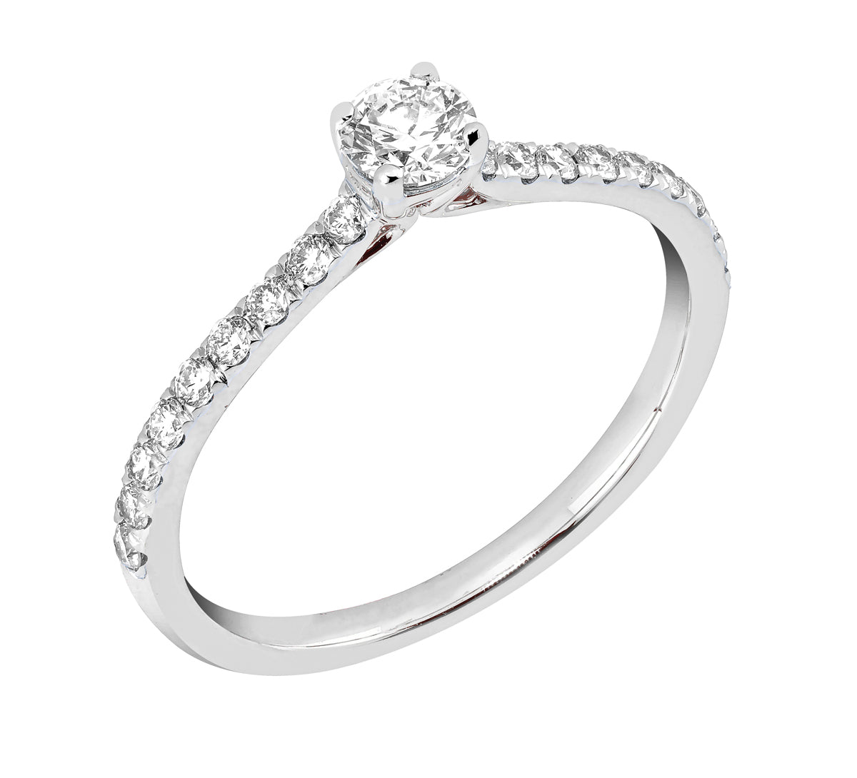 Midem Milan timanttisormus 0,50ct valkokulta