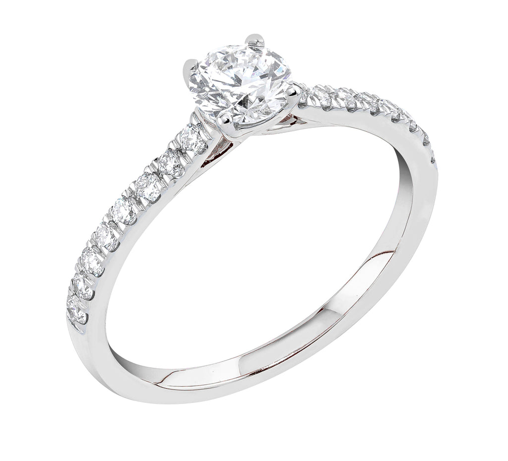Midem Milan timanttisormus 0,75ct valkokulta