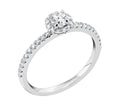 Midem Paris halo-timanttisormus 0,50ct valkokulta