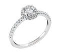 Midem Paris halo-timanttisormus 1,00ct valkokulta