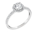 Midem Paris halo-timanttisormus 1,25ct valkokulta